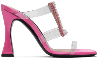 Shop Les Petits Joueurs Pink Hoya Heeled Sandals