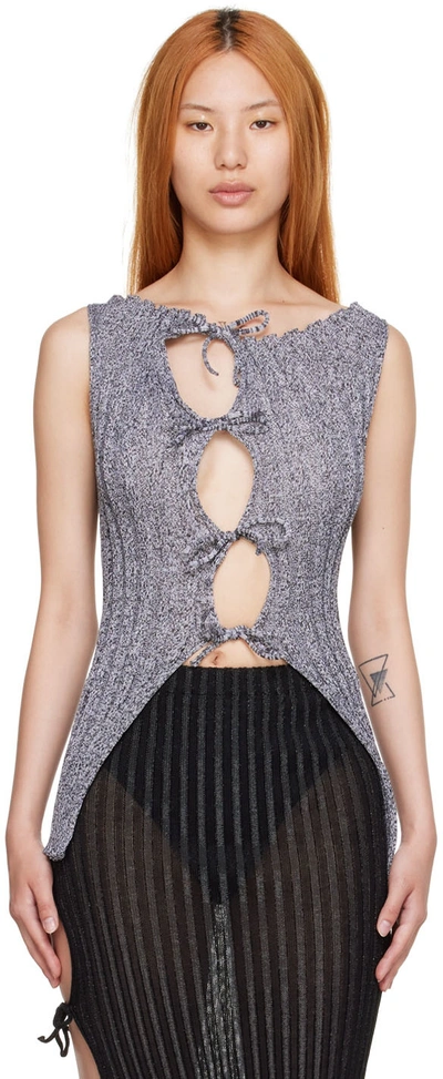 Shop A. Roege Hove Gray Marie Tank Top In Grey Melange