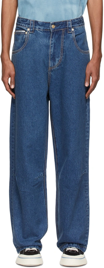 Shop Eytys Indigo Titan Jeans In Stone Indigo