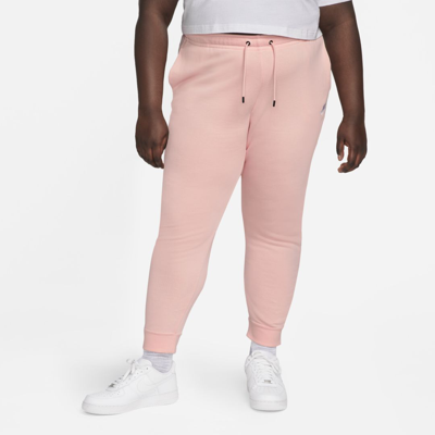 Shop Nike Sportswear Essential Women's Fleece Pants In Atmosphere,white
