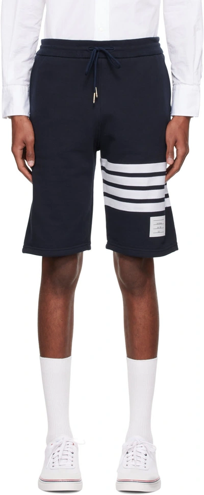 Shop Thom Browne Navy 4-bar Shorts In 461 Navy