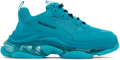 Shop Balenciaga Blue Triple S Sneakers In 4810 Blue