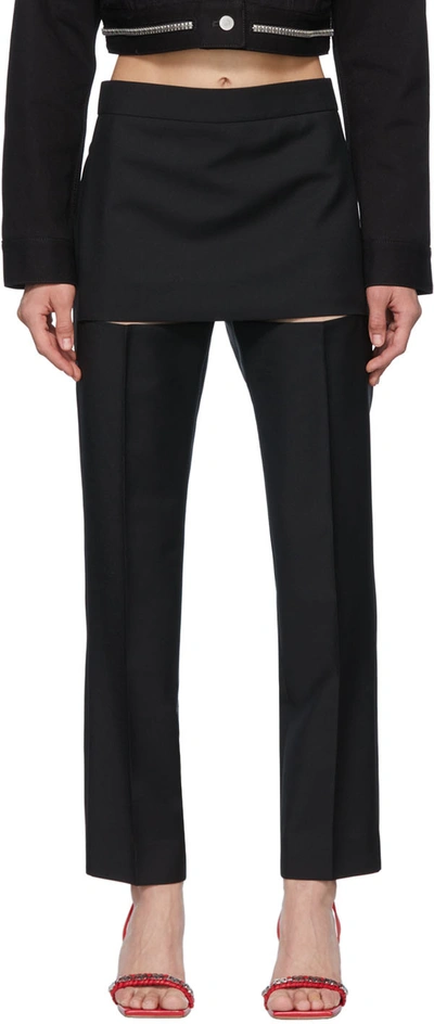 Shop Givenchy Black Wool Trousers In 001