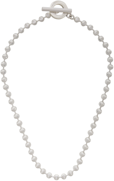 Shop Gucci Silver Ball-chain Choker Necklace In 8106 Argento