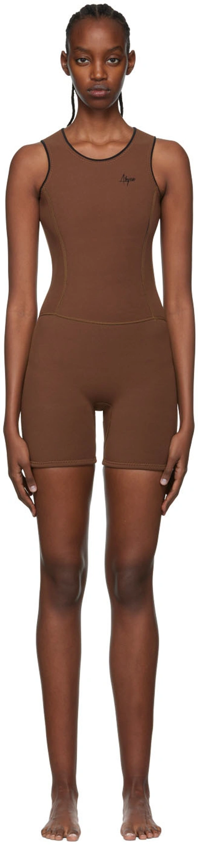 Shop Abysse Brown Fraser Bodysuit In Reef