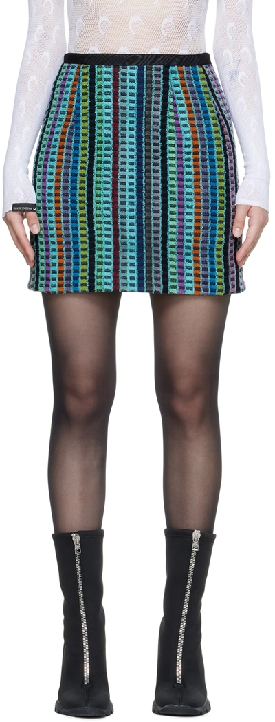 Shop Marine Serre Multicolor Cotton Mini Skirt In 10 Multicolor Dyed