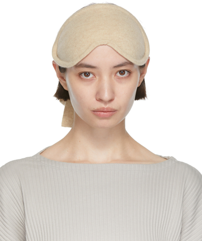 Shop Extreme Cashmere Taupe Cashmere N°135 Eye Mask In Latte