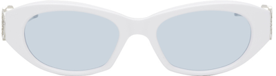 Shop Moncler Genius Moncler Gentle Monster White Swipe 2 Sunglasses In 001 White