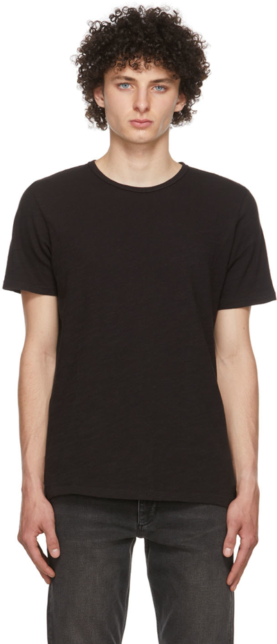 Shop Rag & Bone Black Cotton T-shirt In Jetblk