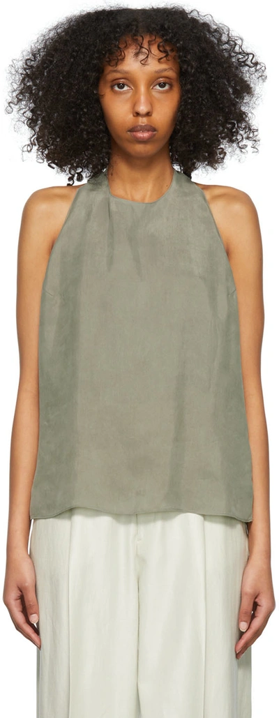 Filippa K Green Cupro Tank Top In 9363 Mist Green