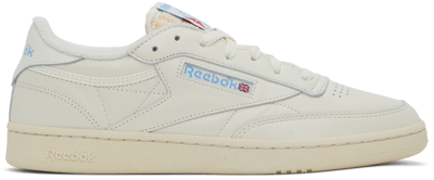 Shop Reebok Off-white Club C 85 Sneakers In Chalk/alabaster/sky