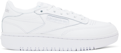 Shop Reebok White Club C Double Shoes In Ftwr White/ftwr Whit