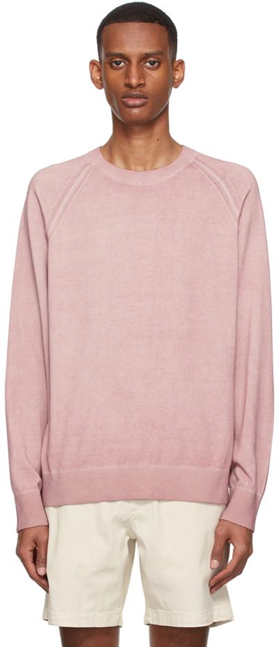 Shop Theory Pink Cotton Sweater In Light Plum