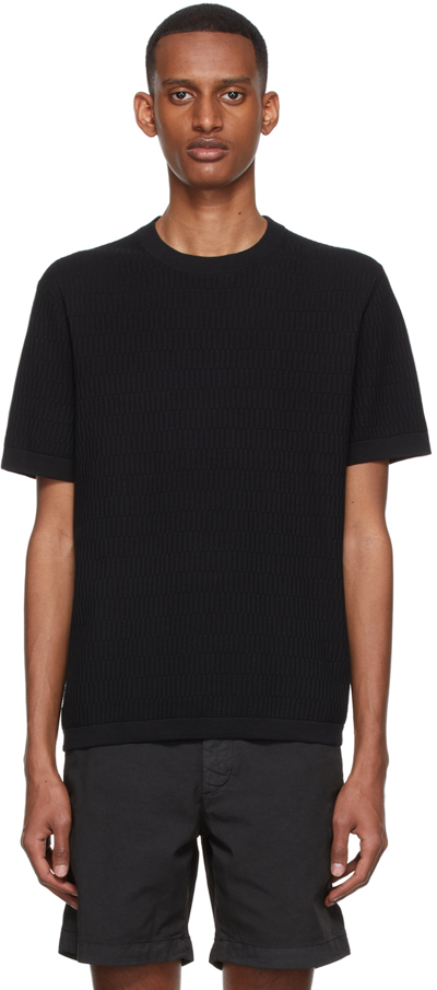 Shop Theory Black Cotton T-shirt