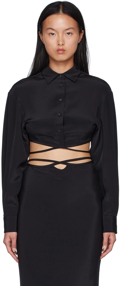 Christopher Esber Black Silk Shirt In Black