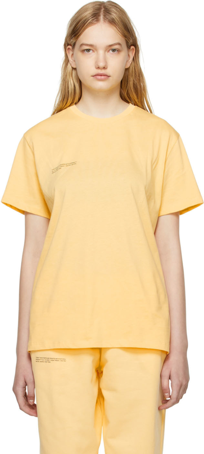 Shop Pangaia Yellow Organic Cotton T-shirt In Buttercup Yellow