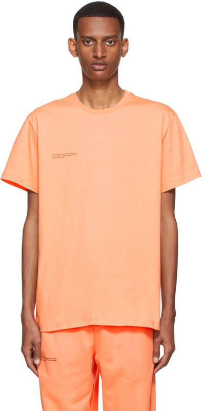 Shop Pangaia Orange Organic Cotton T-shirt In Peach Perfect
