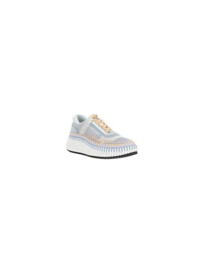 Shop Chloé Nama Sneakers In Light Cloud