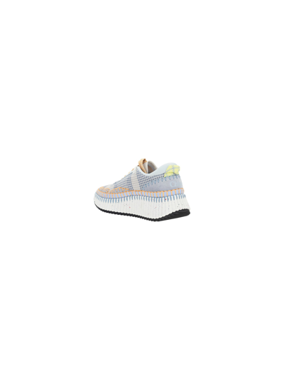 Shop Chloé Nama Sneakers In Light Cloud