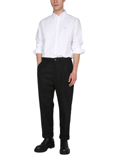Shop Barbour Tailored Fit Shirt In Bianco