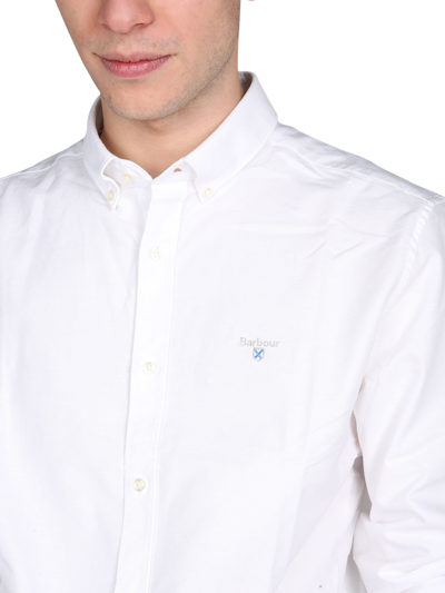 Shop Barbour Tailored Fit Shirt In Bianco