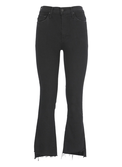 Mother The Insider Frayed Jeans In Black