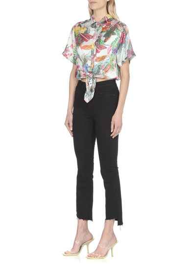 Mother The Insider Frayed Jeans In Black