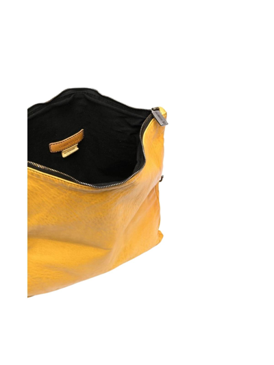 Shop Numero 10 Pleated Lurex Pochette In Yellow