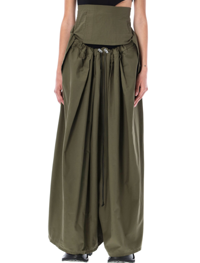 Shop A.w.a.k.e. Hakama Pants With Velcro Waist Closure In Khaki