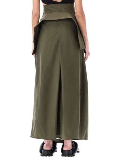 Shop A.w.a.k.e. Hakama Pants With Velcro Waist Closure In Khaki