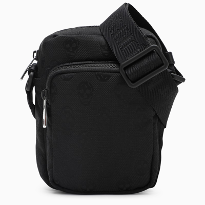 Shop Alexander Mcqueen Black Cross-body Bag With Skull Print