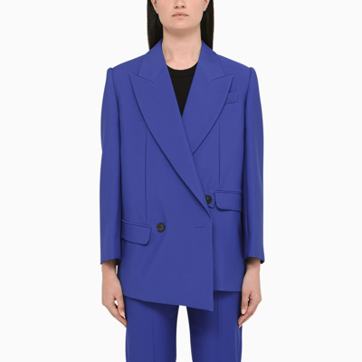 Shop Alexander Mcqueen | Electric Blue Double-breasted Blazer