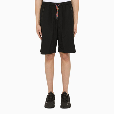 Shop Marcelo Burlon County Of Milan Black Jersey Bermuda Shorts