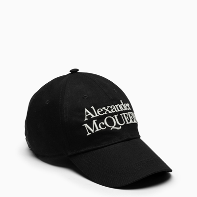 Shop Alexander Mcqueen | Embroidered-logo Cap In Black
