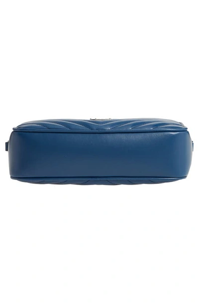 Shop Saint Laurent Lou Matelassé Calfskin Leather Camera Bag In Sea Blue