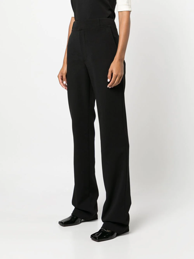 Shop Proenza Schouler White Label Wide-leg Crepe Suit Trousers In Black