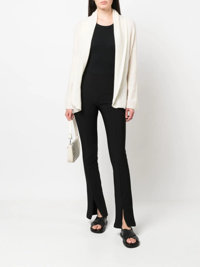 Suzusan Open-front Knit Cardigan In White