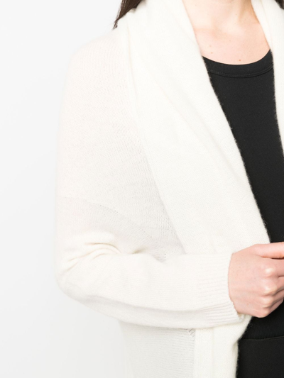 Suzusan Open-front Knit Cardigan In White