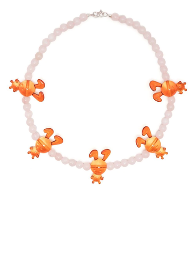 Shop Natasha Zinko Bunny-detail Necklace In White