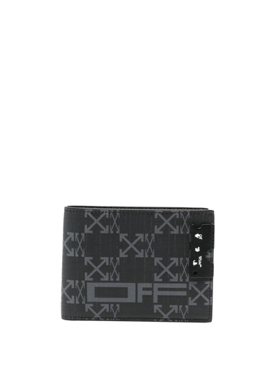 Shop Off-white Monogram Bi-fold Wallet In Black