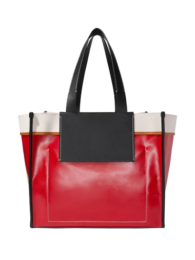 Shop Proenza Schouler White Label Xl Morris Coated Tote Bag In Red