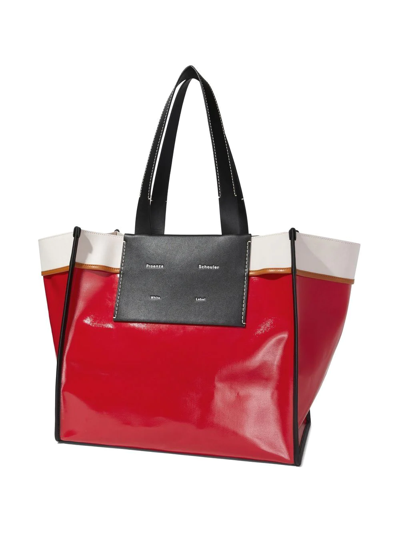 Shop Proenza Schouler White Label Xl Morris Coated Tote Bag In Red