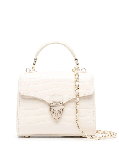 Shop Aspinal Of London Mayfair Mini Tote Bag In Neutrals