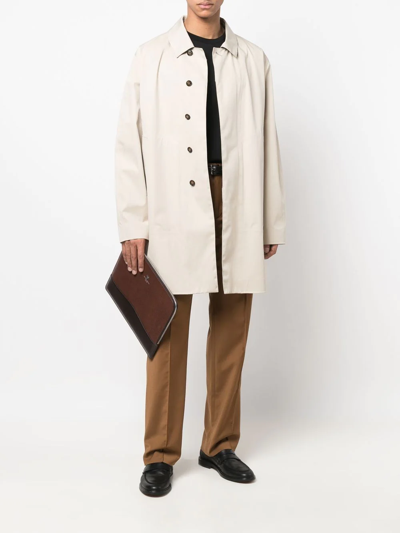 Aspinal Of London City Tech Leather Laptop Bag In Brown