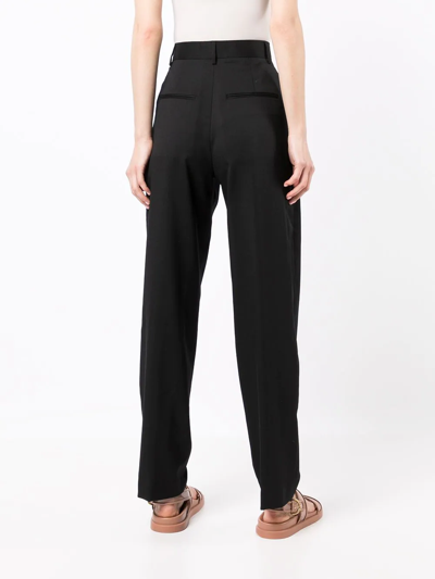 Shop Paul Smith High Waisted Cigarette Trousers In Black