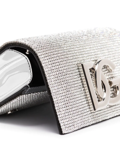 Dolce & Gabbana Chainmail Crossbody Bag In Neutrals