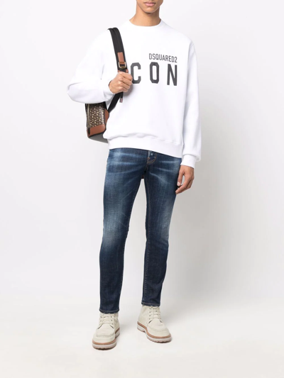 Shop Dsquared2 Icon Jersey Sweatshirt In White