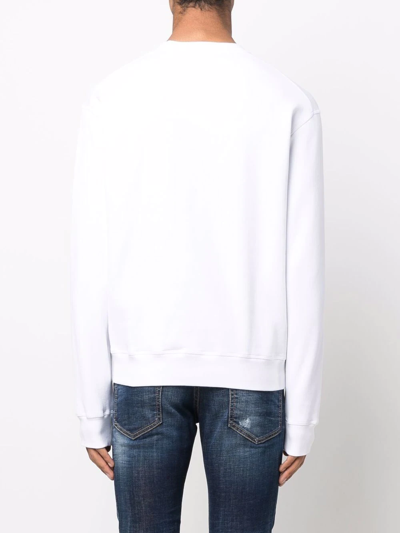 Shop Dsquared2 Icon Jersey Sweatshirt In White