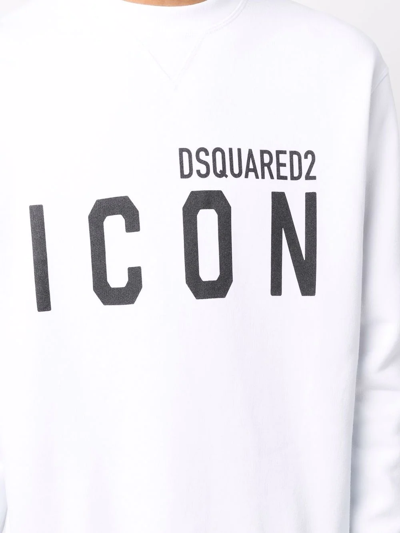 Shop Dsquared2 Icon Jersey Sweatshirt In White