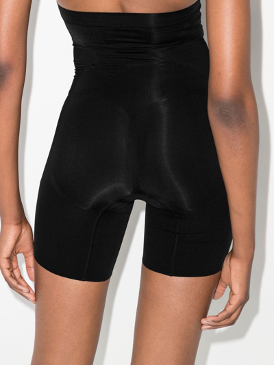 Shop Spanx High-waisted Contour Shorts In Black